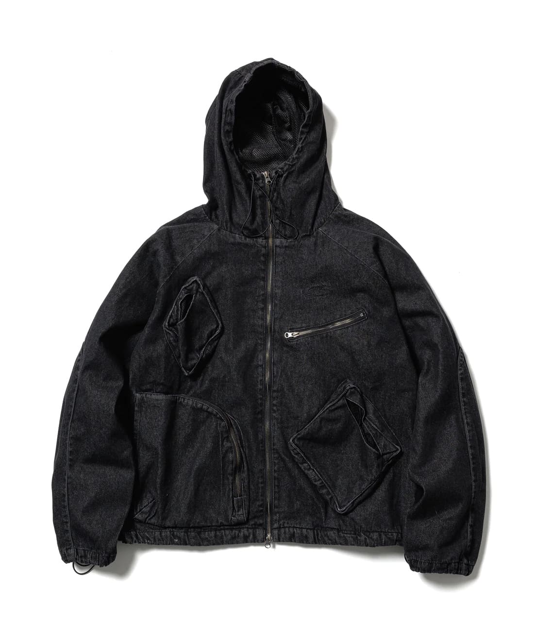 CPG RHOMBUS POCKET FADE DENIM JACKET Black M