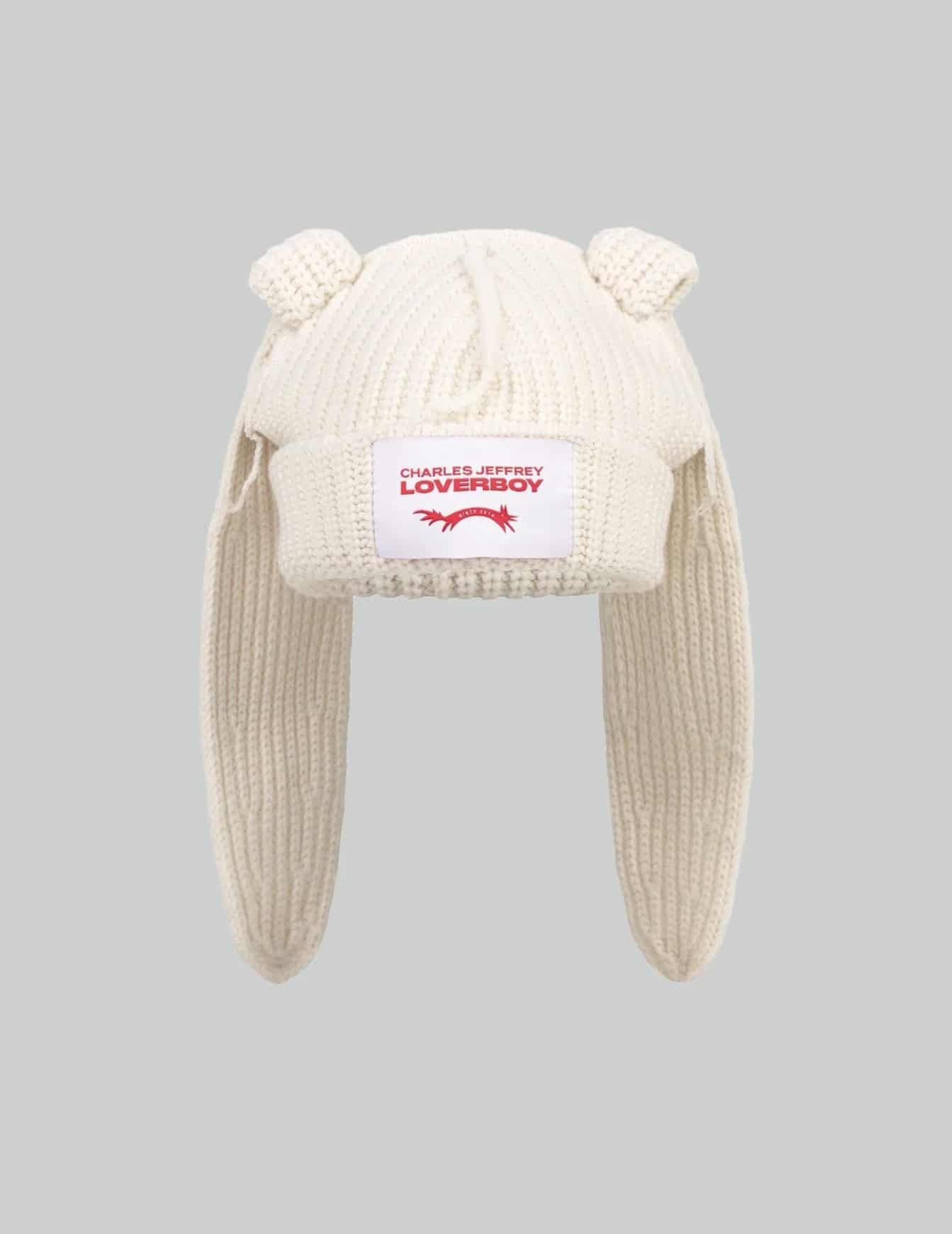 CHARLES JEFFREY LOVERBOY /チャールズ・ジェフリー・ラバーボーイ /CHUNKY RABBIT BEANIE White Free