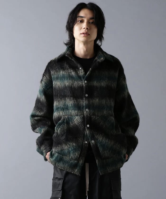 DankeSchon/ダンケシェーン/SHAGGY SHIRTS グリーン (140) FREE