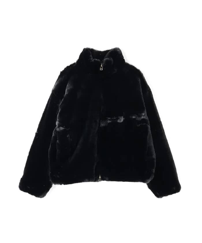 DankeSchon/ダンケシェーン/ECO FUR STAND BLOUSON BLACK Black M