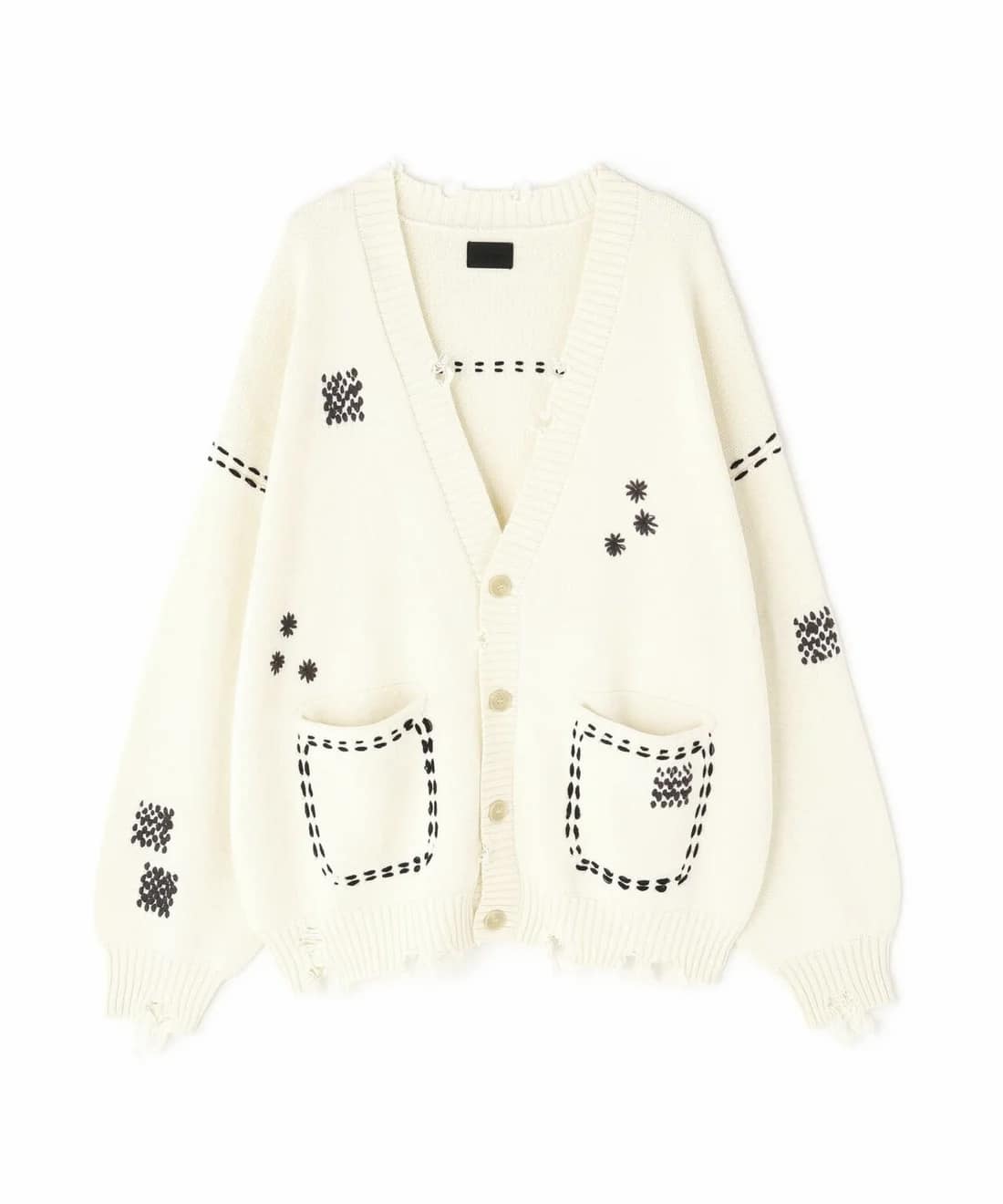 DankeSchon/ダンケシェーン/HAND STITCH KNIT CARDIGAN(S WHITE)｜ LHP