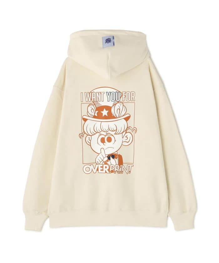 overprint/オーバープリント/UNCLE SAM HOODIE White M