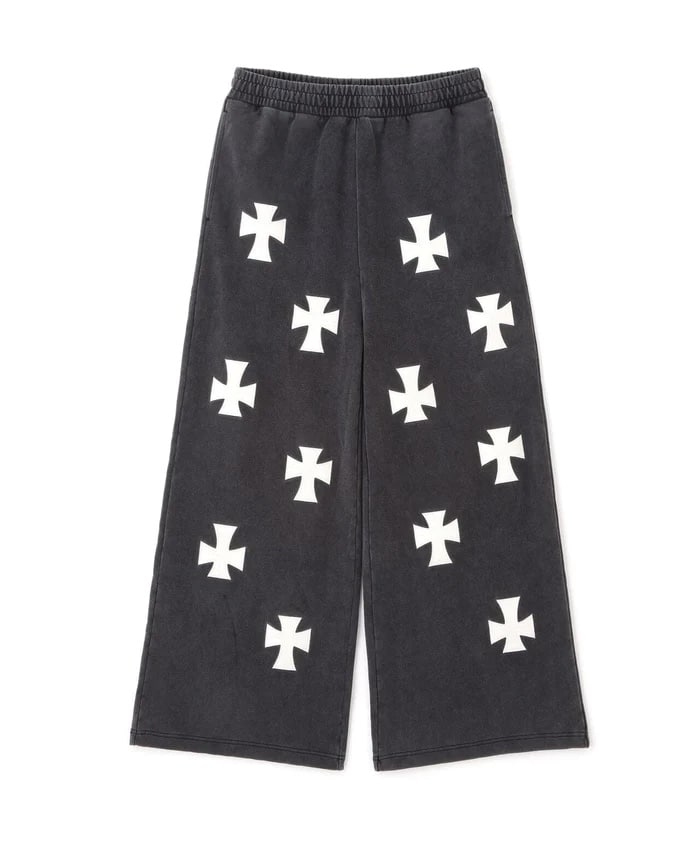 UNKNOWNLONDON/アンノウンロンドン/【LHP EXCLUSIVE】LEATHER CROSS BUGGY PANTS White S