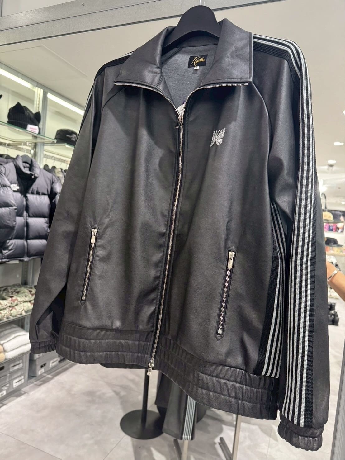 NEEDLES/ニードルズ/ 【EXCLUSIVE 】Track Jacket - Synthetic Leather BLACK S