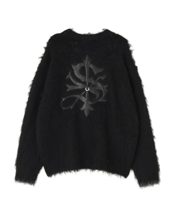 SUPPLIER/サプライヤー/TRIBAL CROSS PIERCED KNIT Black M