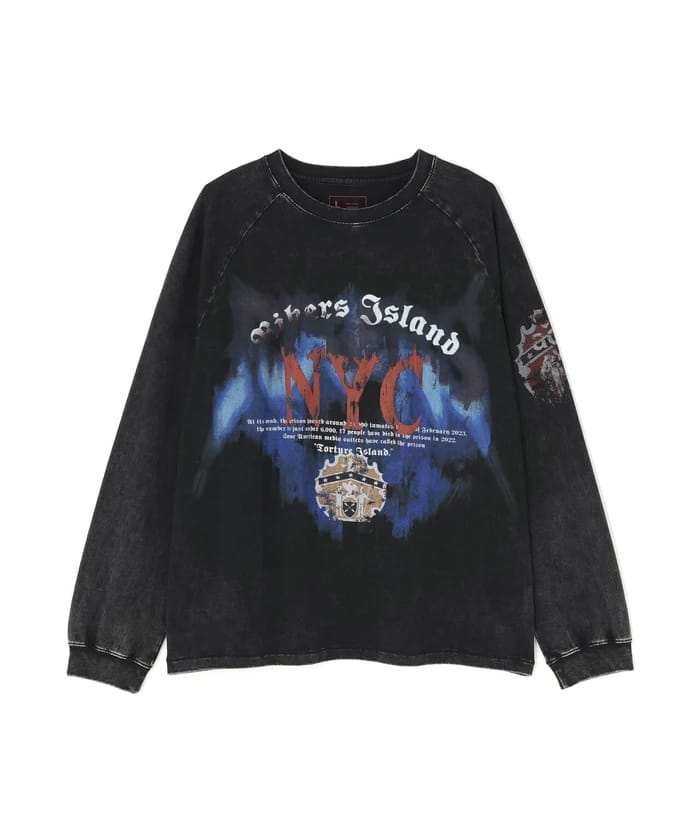 DankeSchon/ダンケシェーン/CHEMICAL RAGLAN LST RIKERS Black M