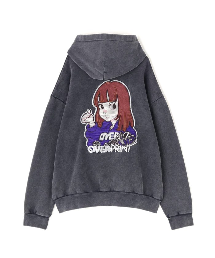  overprint/オーバープリント/【LHP EXCLUSIVE】SIGNBOARD HOODIE gray M