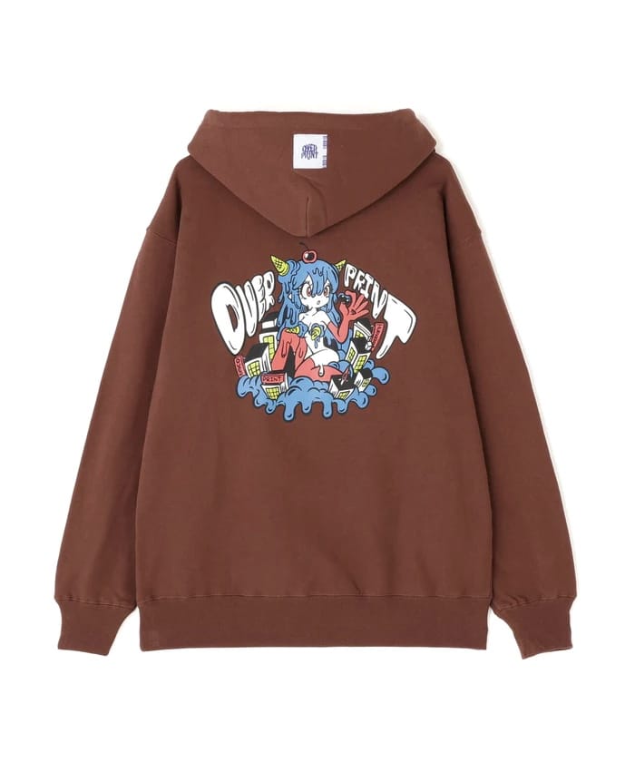 overprint/オーバープリント/TITAN HOODIE brown M