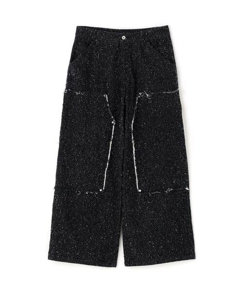 DankeSchon/ダンケシェーン/NEEDLEPUNCH DENIM W-KNEE PANTS Black M
