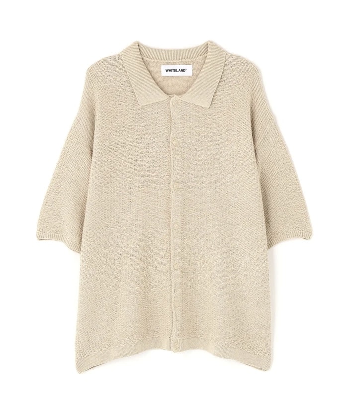 WHITELAND/ホワイトランド/KNIT S/S SHIRT