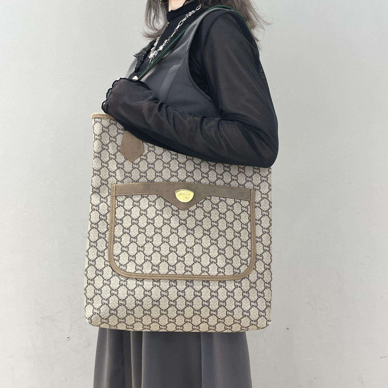 【大人気✨】 GUCCI グッチ　グッチプラス トートバッグ　ヴィンテージ vintage GUCCI plus〈ヴィンテージグッチプラス〉トートバッグ2