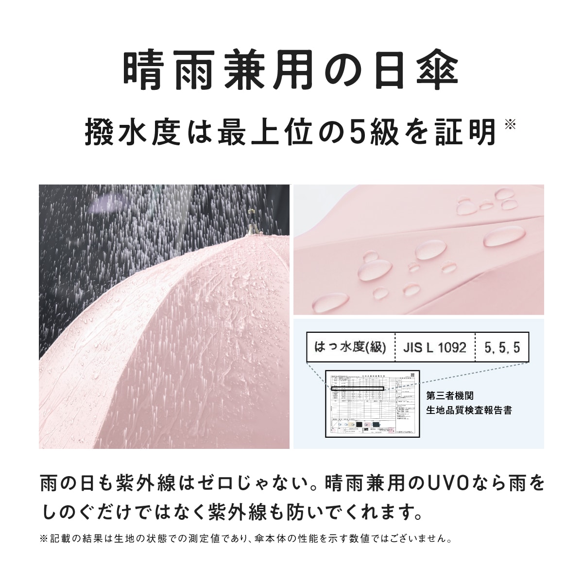 【最強の日傘】UVO(ウーボ)2段折mini【折りたたみ傘】 刺繍スカラップOF