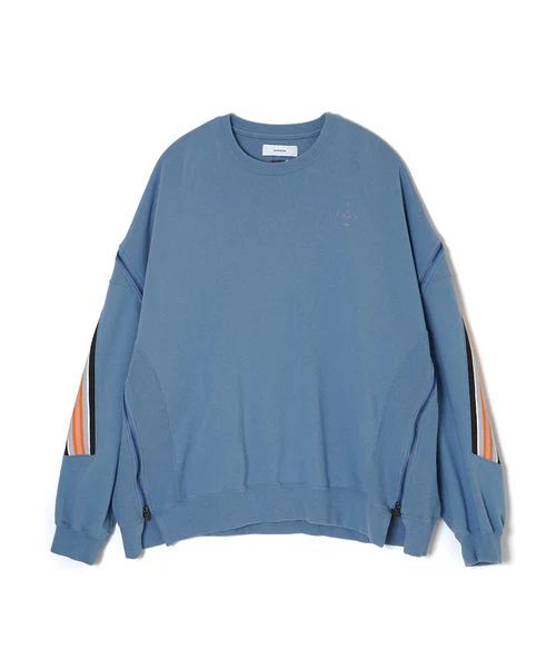 ZIPPER RIB SWEAT BLUE 3