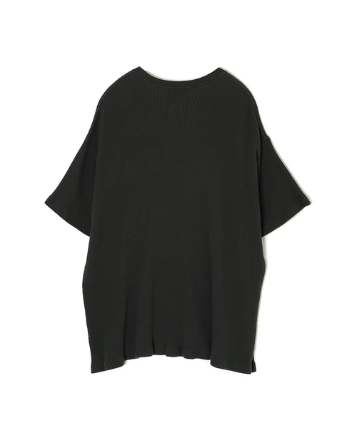  WAFFLE KNIT TEE CHARCOAL 1