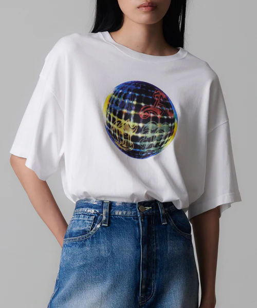 MIRRORBALL BIG TEE WHITE 1