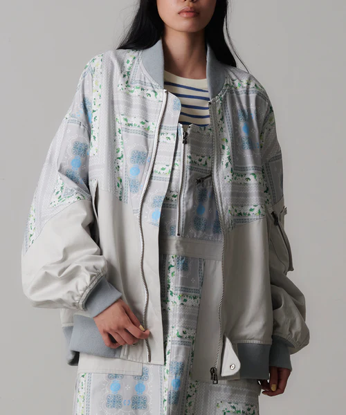 FACETASM × Nicolai Bergmann BANDANA MA-1 GRAY×BANDANA 4