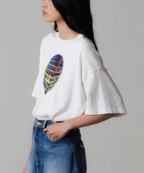 MIRRORBALL BIG TEE WHITE 1