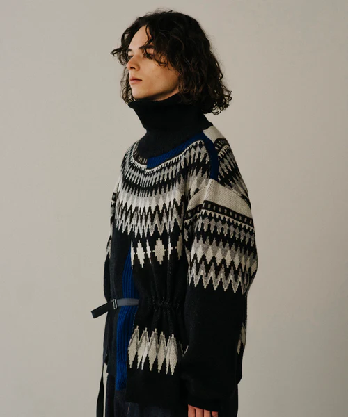 DECONSTRUCTED NORDIC KNIT(3 CHARCOAL×NAVY)｜ FACETASM｜心斎橋PARCO