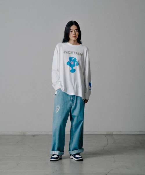FACETASM×CPD Mr.SHIRAI PRINT LONG TEE WHITE 3