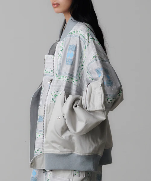 FACETASM × Nicolai Bergmann BANDANA MA-1 GRAY×BANDANA 4