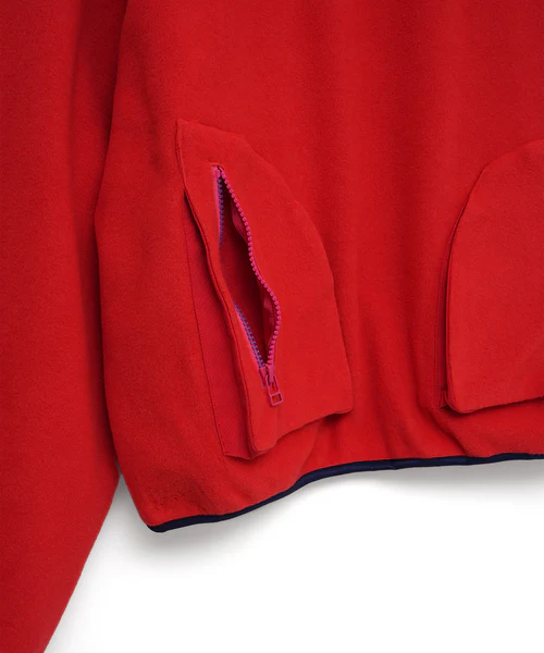 FLOWING FLEECE SWEAT RED 3