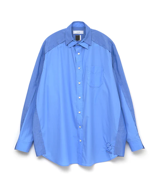 TWO-TONE BIG HEART SHIRT CHARCOAL×NAVY 3