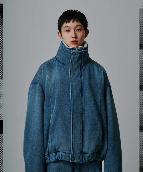 DOUBLE LAYERED DENIM JACKET INDIGO 3