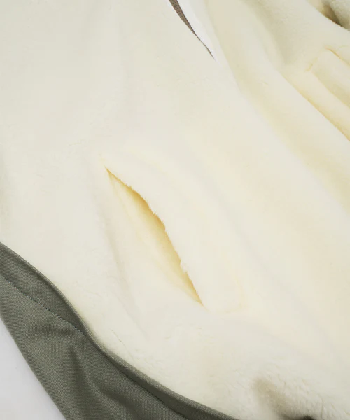 SHERPA PARKA KHAKI×OFFWHITE 3