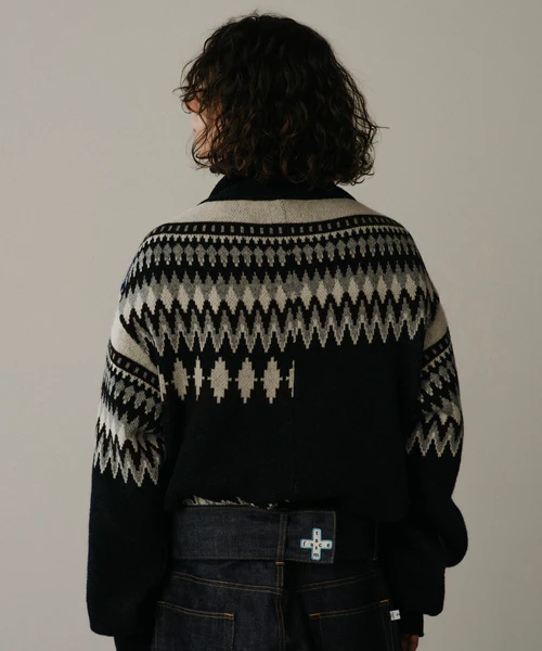 DECONSTRUCTED NORDIC KNIT(3 CHARCOAL×NAVY)｜ FACETASM｜心斎橋PARCO