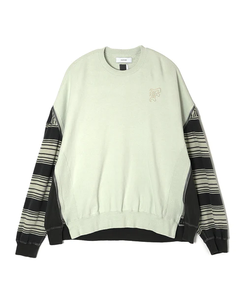 WAFFLE KNIT ZIP SWEAT MINT 3