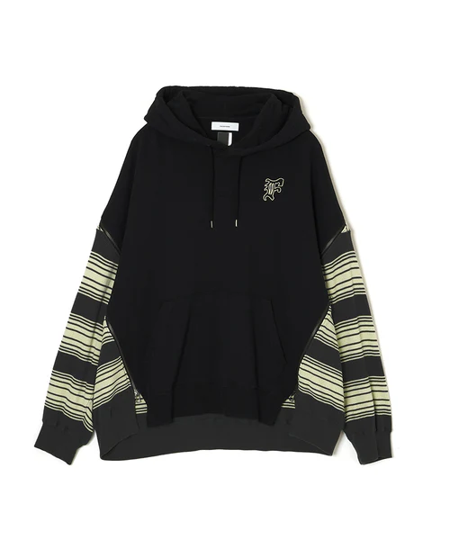 WAFFLE KNIT ZIP HOODIE BLACK 3