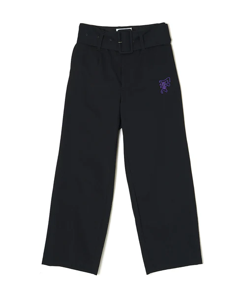 BELTED BIG HEART PANTS NAVY 3