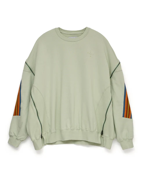 ZIPPER RIB SWEAT BLUE 3