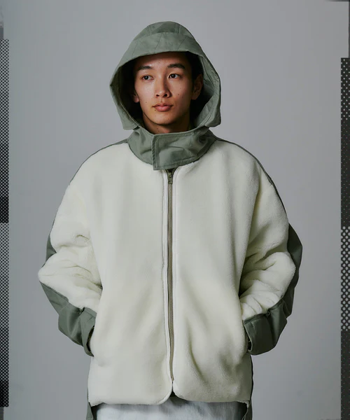 SHERPA PARKA KHAKI×OFFWHITE 3