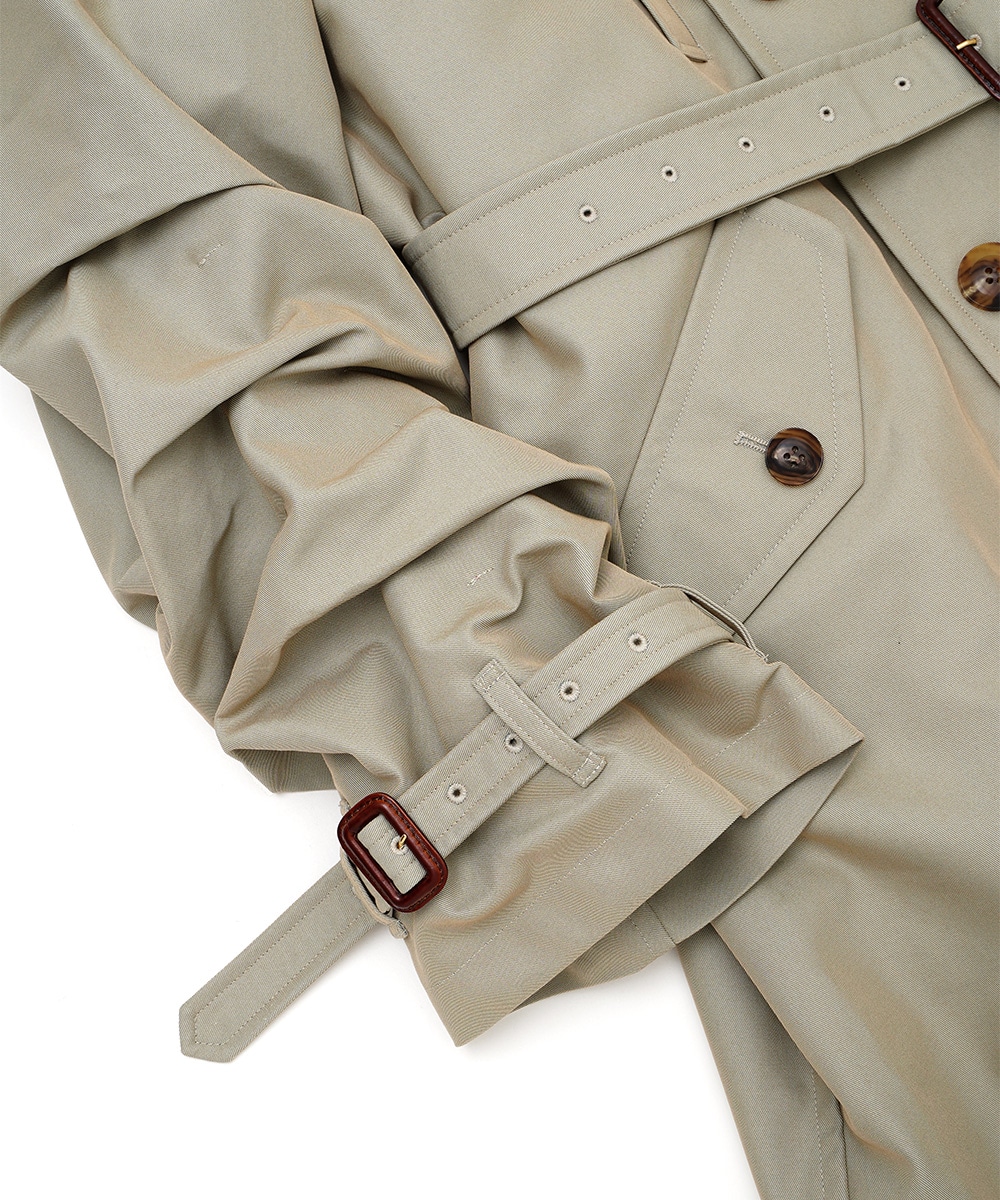 vintage super long double trench coat