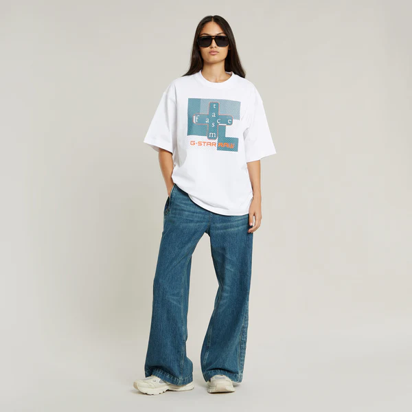 G-STAR x FACETASM UNIVERSE TEE WHITE M