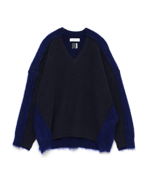 TWO-TONE KNIT OFF　WHITE 3
