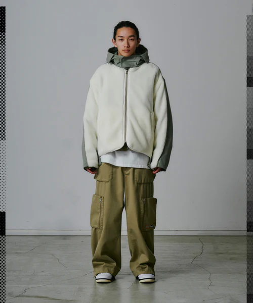 SHERPA PARKA KHAKI×OFFWHITE 3