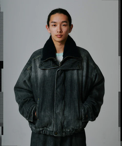 DOUBLE LAYERED DENIM JACKET INDIGO 3