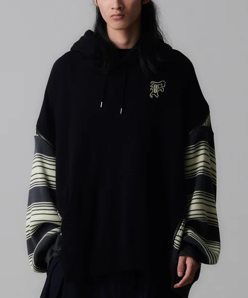 WAFFLE KNIT ZIP HOODIE(3 BLACK)｜ FACETASM｜心斎橋PARCO | ONLINE