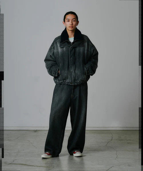 DOUBLE LAYERED DENIM JACKET INDIGO 3