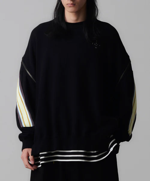 ZIPPER RIB SWEAT BLUE 3