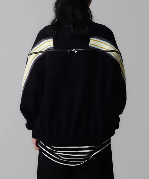 ZIPPER RIB SWEAT BLUE 3