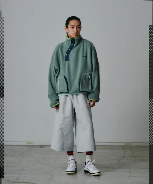 FLOWING FLEECE SWEAT RED 3