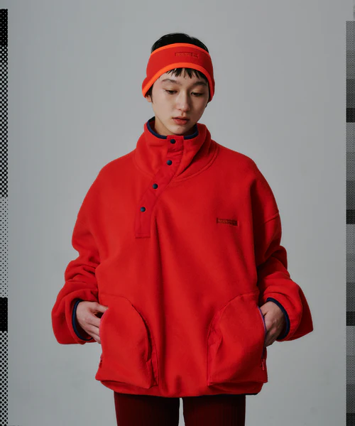 FLOWING FLEECE SWEAT RED 3