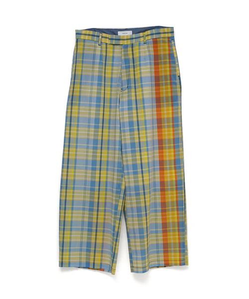  MADRAS CHECK PANTS YELLOW×BLUE 1