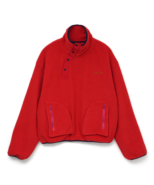 FLOWING FLEECE SWEAT RED 3