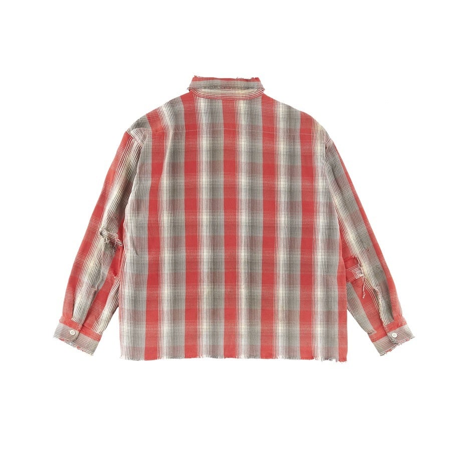 【SAINT MICHAEL】SM-S23-0000-087/SA_FRANNL SHRT/CHECK/RED RED XL