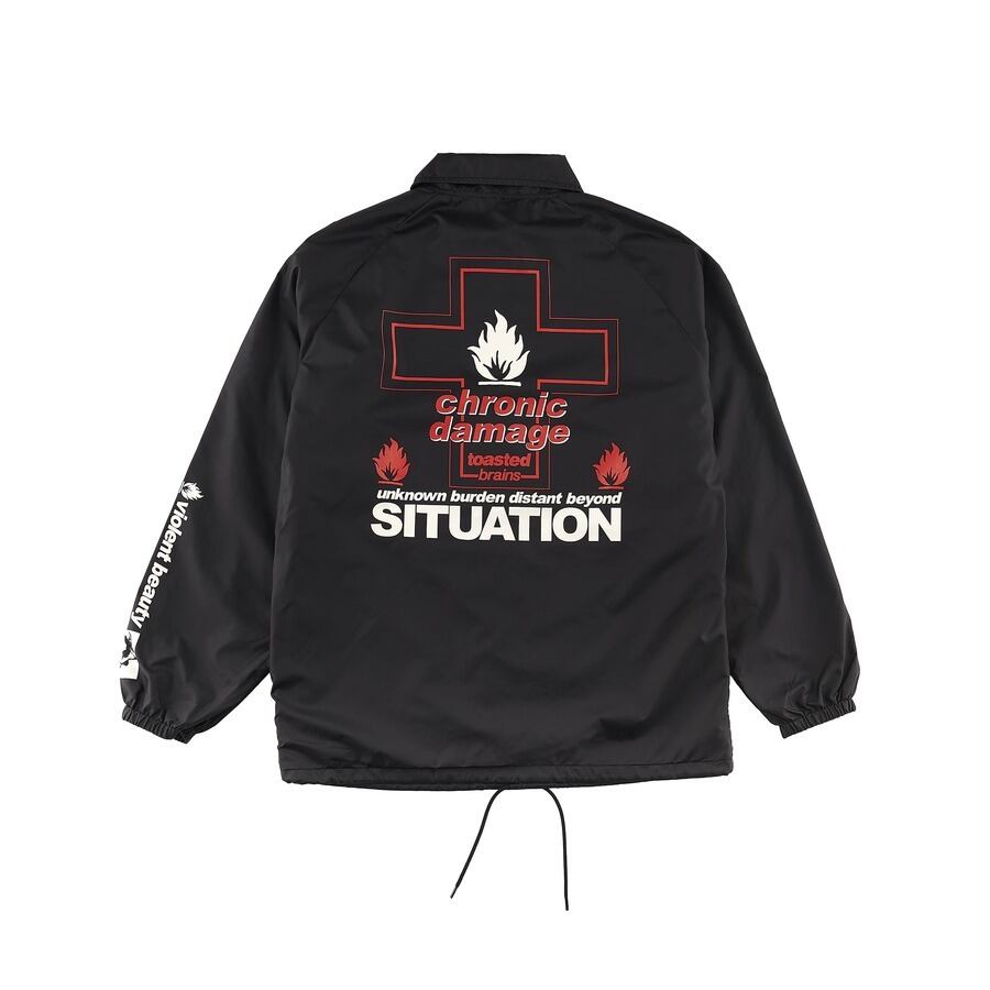 【SAINT MICHAEL】SM-S23-0000-066/COACH JACKET/UNKNOWN/BLK BLACK L