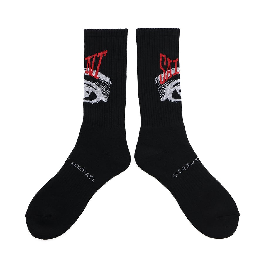 【SAINT MICHAEL】SM-S23-0000-101/SOCKS/EYE/BLACK BLACK F